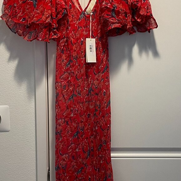 Ramya Dress Chiffon Water Color Vermil - Picture 4 of 7